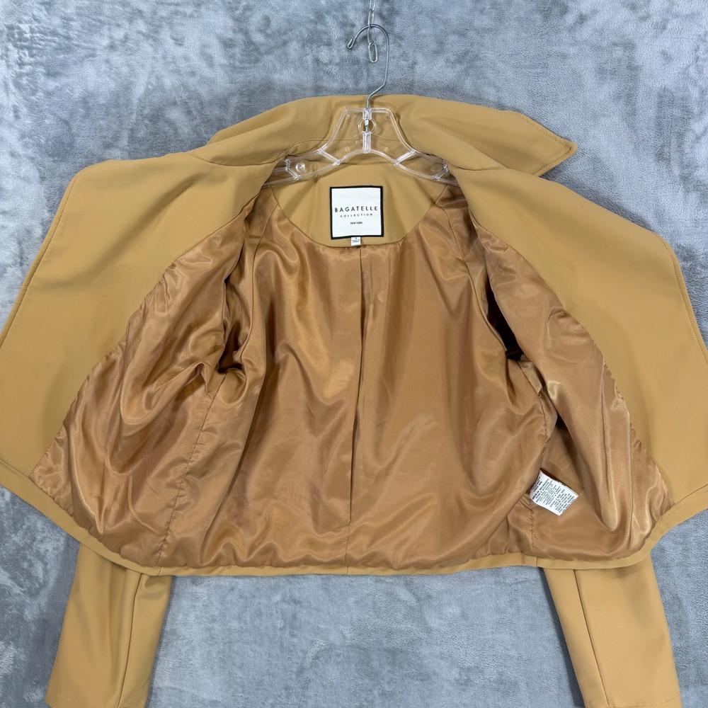 Bagatelle Cropped Jacket Women's Small Camel Tan Open Front Jacket - Picture 4 of 7